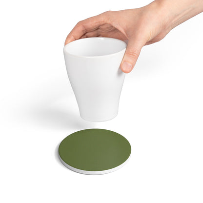 Olive Ceramic Coaster Round or Square | Coordinated Collection