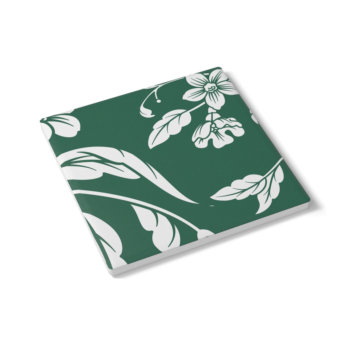 Leaf Green Floral Ceramic Coaster Coordinated Collection