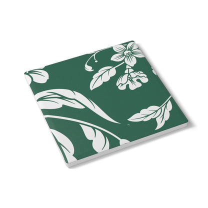 Leaf Green Floral Ceramic Coaster Coordinated Collection