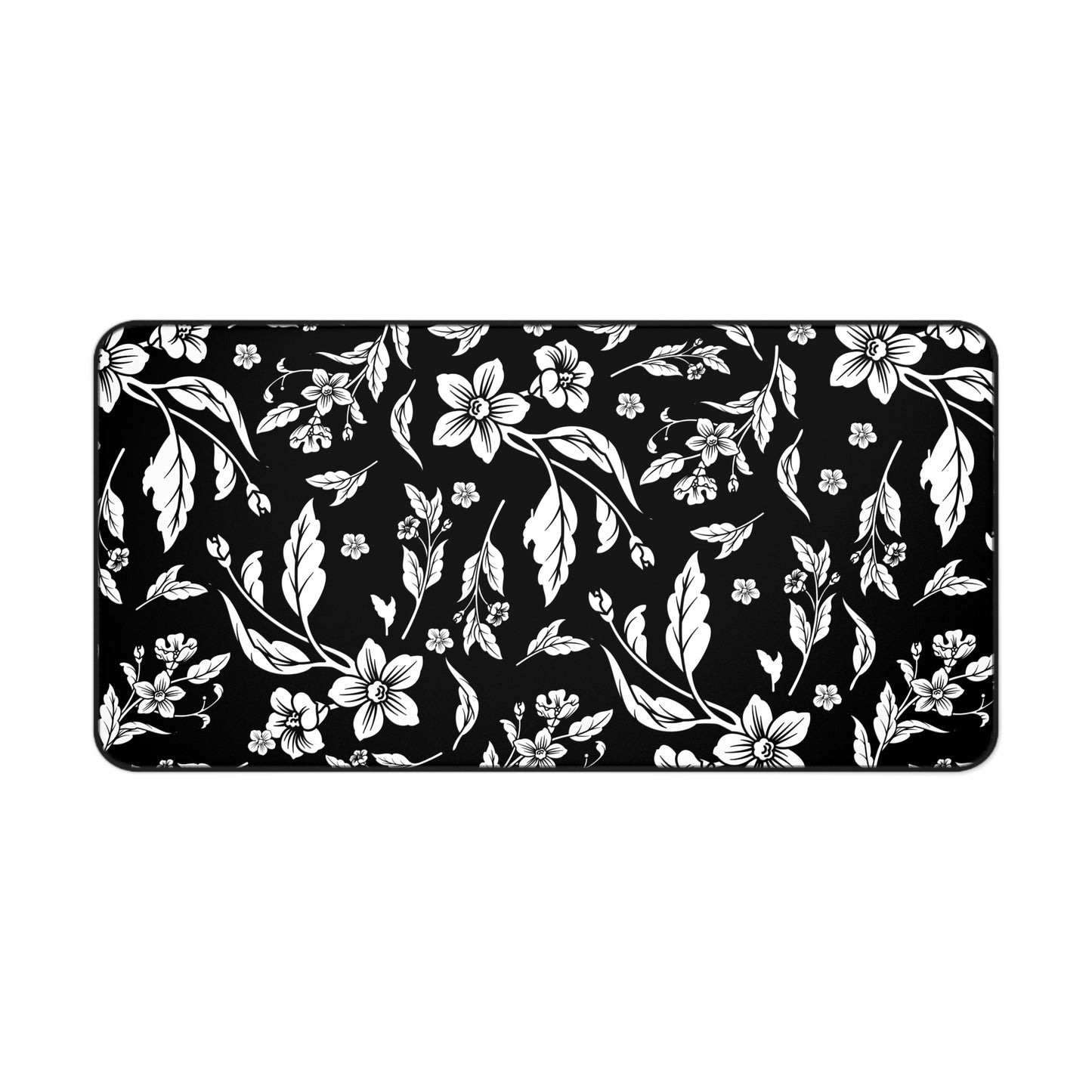 Black Floral Desk Pad (12x18, 12x22 or 16x32)