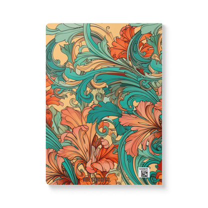 Coral Flourish A5 Lined Journal | Coordinated Collection