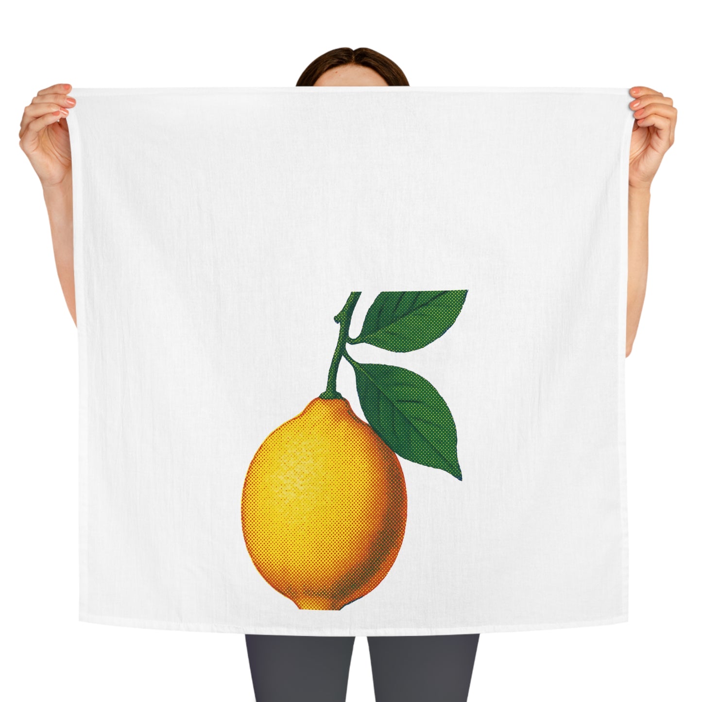 Lemon Kitchen Tea Towel Cotton Dish Towel Fruit Design Decorative Towel