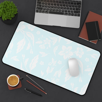 Ocean Blue Floral Desk Pad (12x18, 12x22 or 16x32)