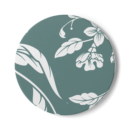 Dusty Blue Floral Ceramic Coaster Coordinated Collection