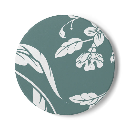 Dusty Blue Floral Ceramic Coaster Coordinated Collection