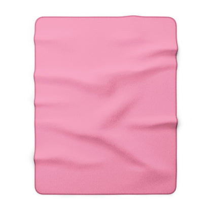 Light Pink Sherpa Fleece Blanket Cozy Plush Throw 3 Sizes Soft Warm Blanket