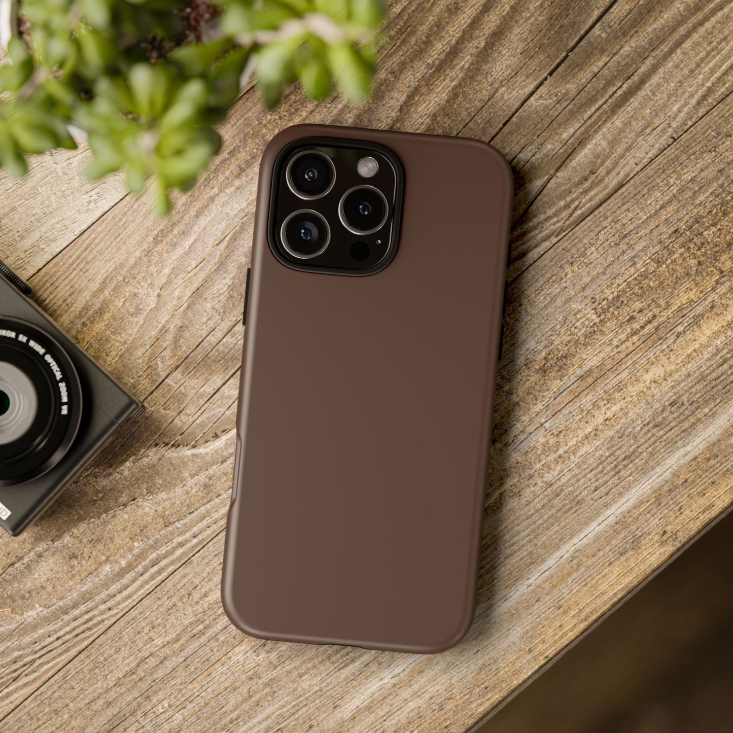 Chocolate Brown Tough Cell Phone Case Matte or Glossy Protective Case iPhone Samsung