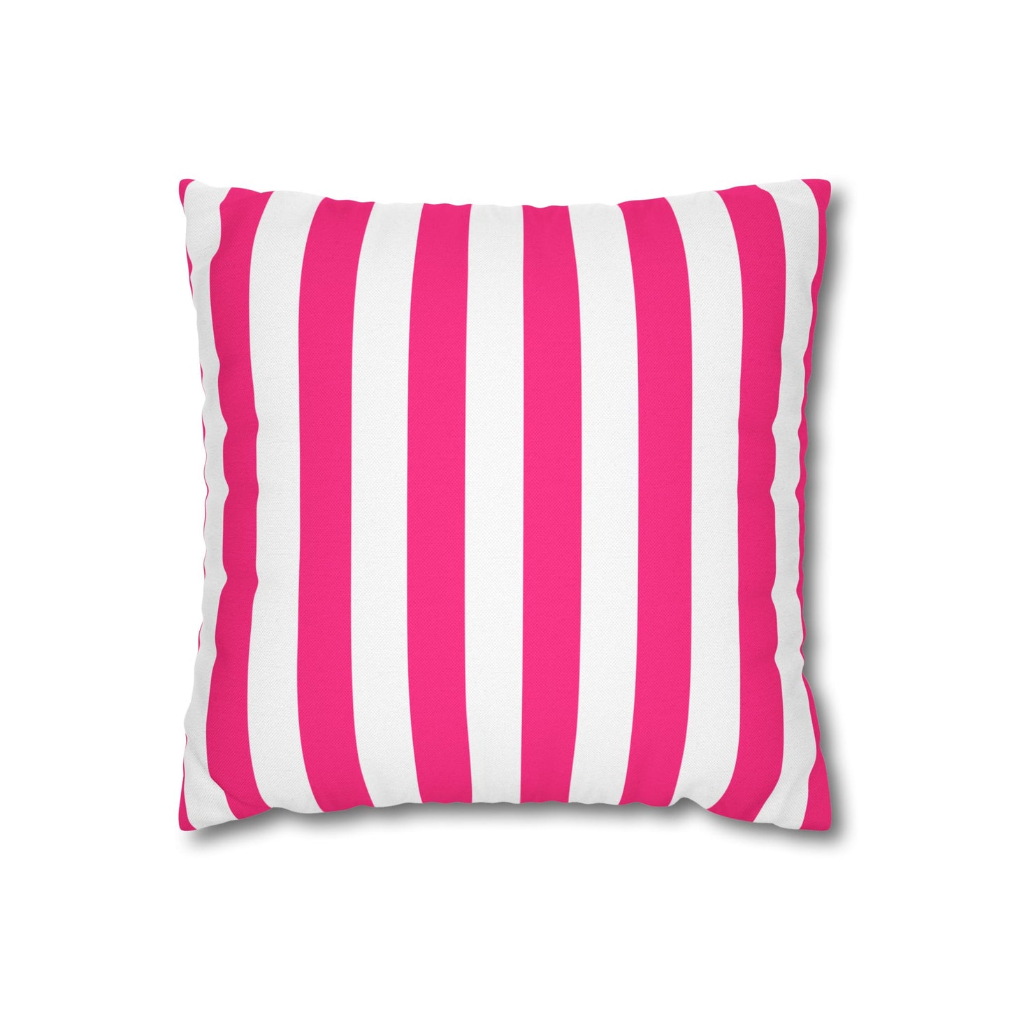 Pink Stripe Square Pillowcase 14 x 14 Pink Pillow Cover