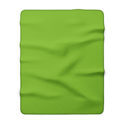Muted Lime Sherpa Fleece Blanket Cozy Plush Throw 3 Sizes Soft Warm Blanket