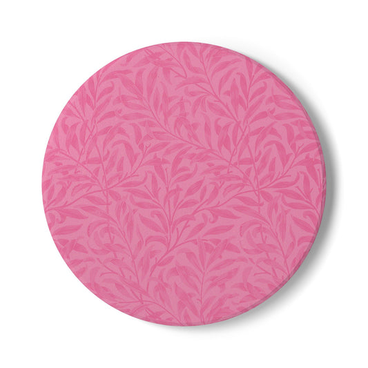 Light Pink Leaves Coaster Square or Round Color Coordinated Collection