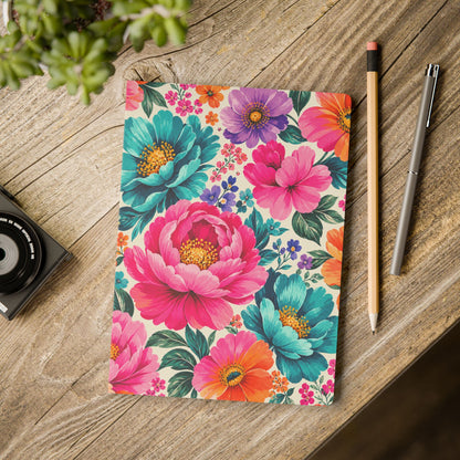 Dreamy Floral Softcover A5 Lined Journal Floral Notebook
