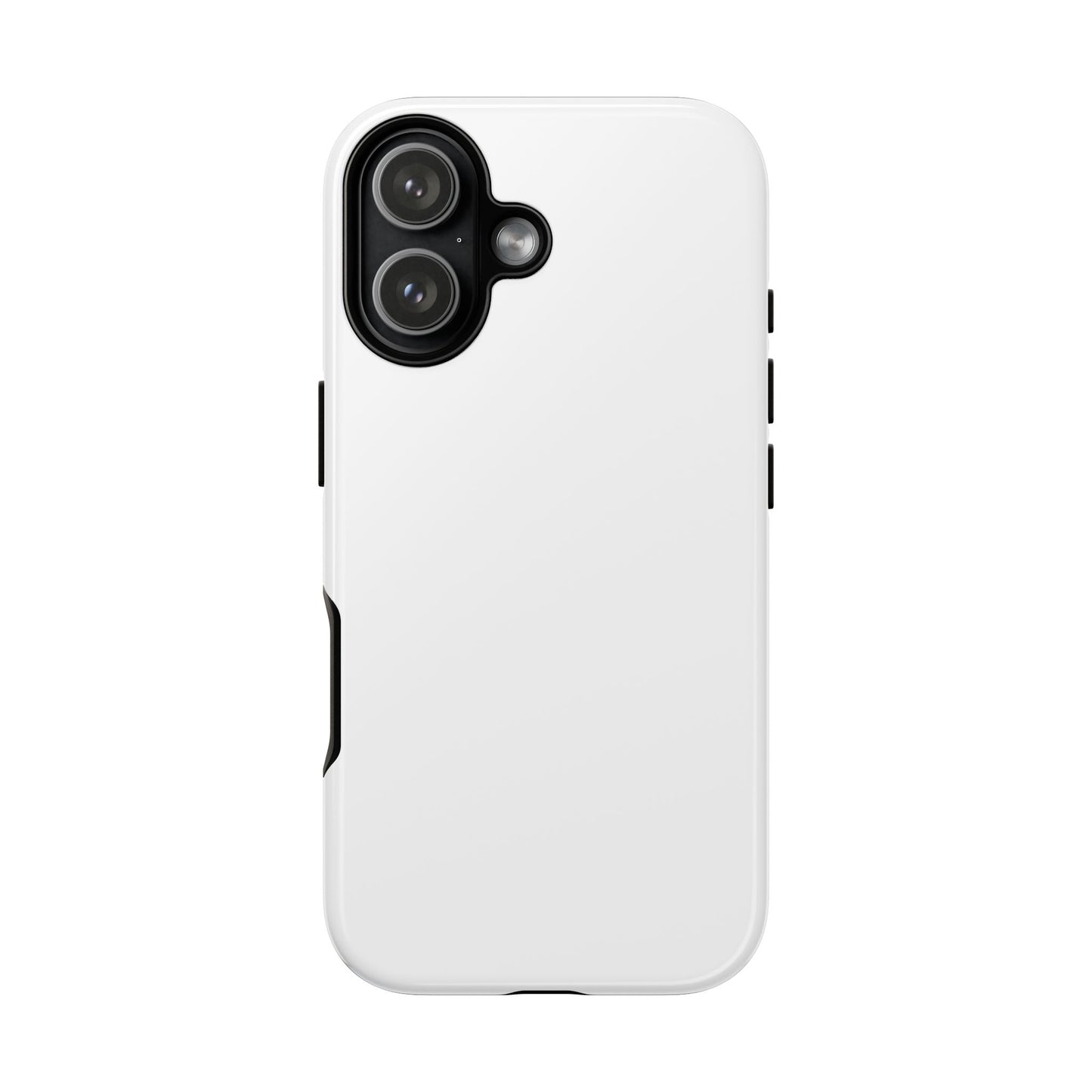 White Tough Cell Phone Case Matte or Glossy Protective Case iPhone Samsung