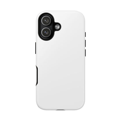 White Tough Cell Phone Case Matte or Glossy Protective Case iPhone Samsung