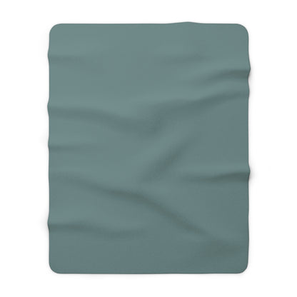 Dusty Blue Sherpa Fleece Blanket Cozy Plush Throw 3 Sizes Soft Warm Blanket