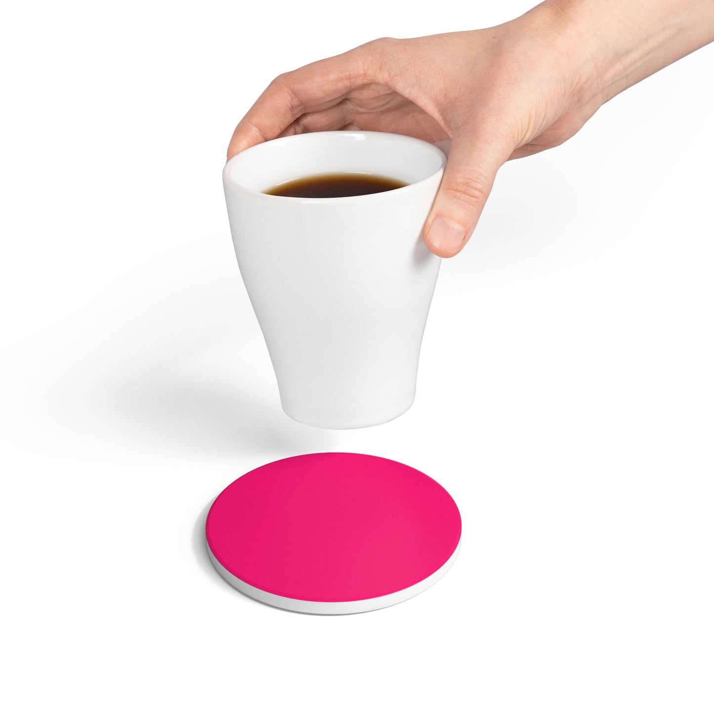 Pink  Ceramic Coaster Round or Square | Coordinated Collection