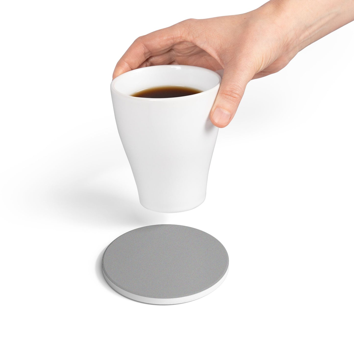 Grayscale Ceramic Coaster Round or Square | Coordinated Collection