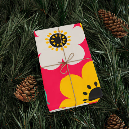 Happy Flower Wrapping Paper Retro Daisy Gift Wrap