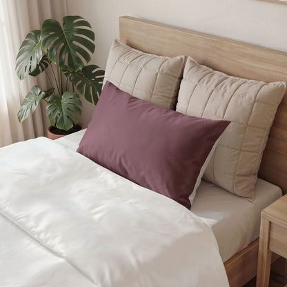 Mauve Pillow Solid Cotton Sham