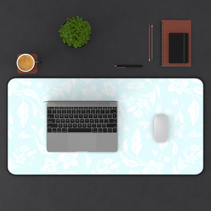 Ocean Blue Floral Desk Pad (12x18, 12x22 or 16x32)