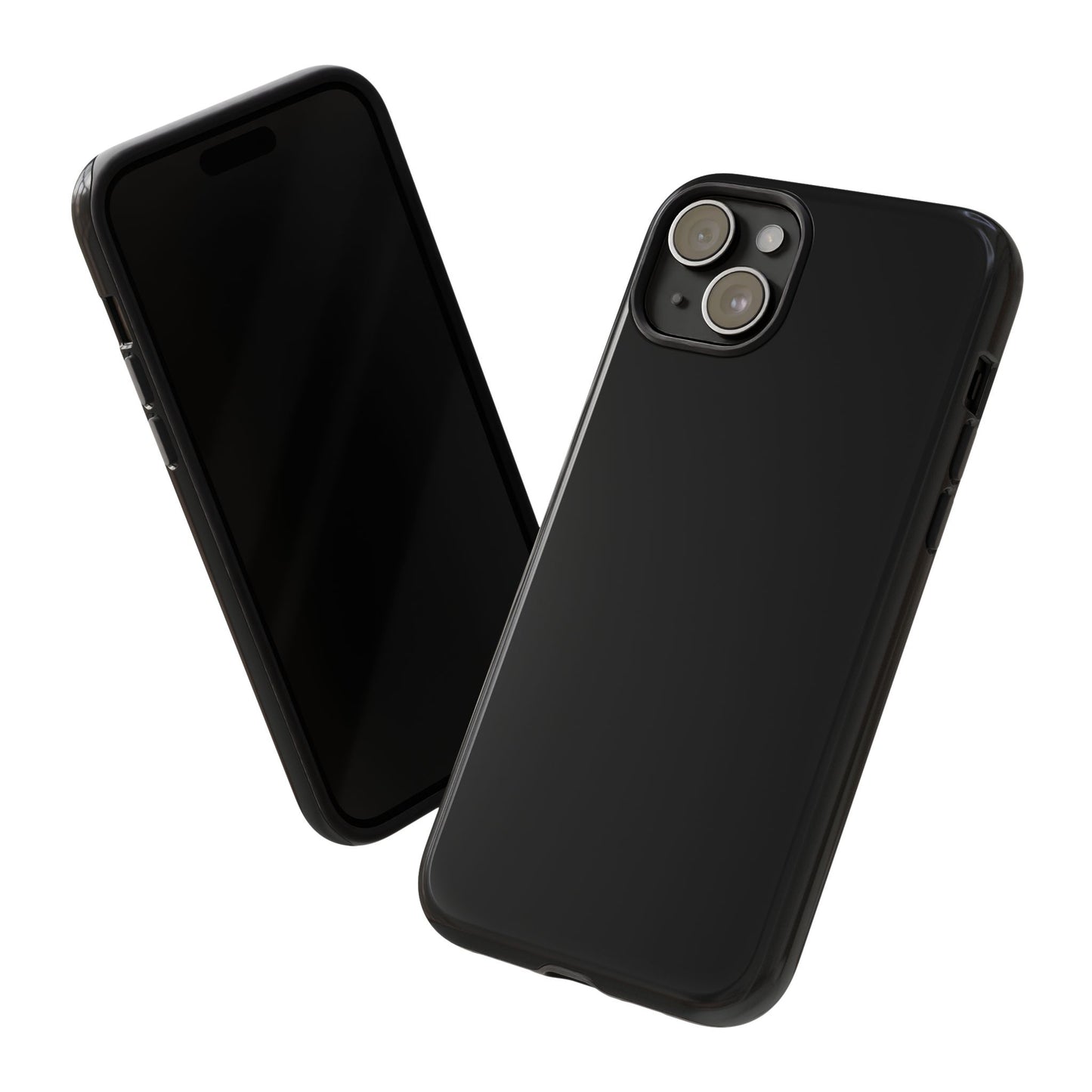 Black Tough Cell Phone Case Matte or Glossy Protective Case iPhone Samsung