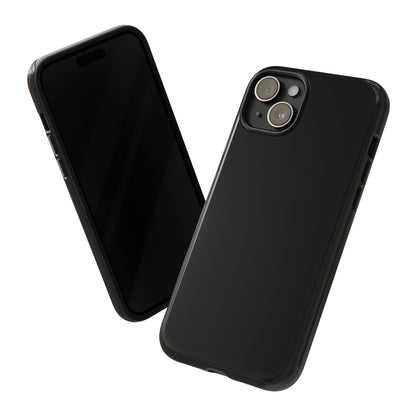 Black Tough Cell Phone Case Matte or Glossy Protective Case iPhone Samsung