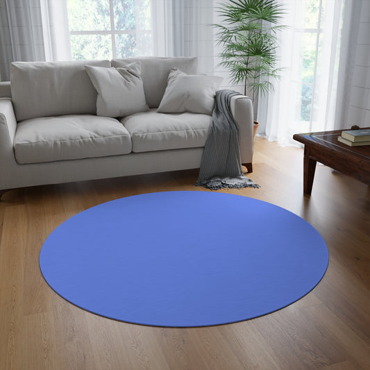 Periwinkle Round Rug 60 Inch Floor Rug Minimal Home Decor Living Room Rug