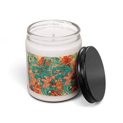 Coral Flourish 9 oz Candle Botanical Floral Soy Candle