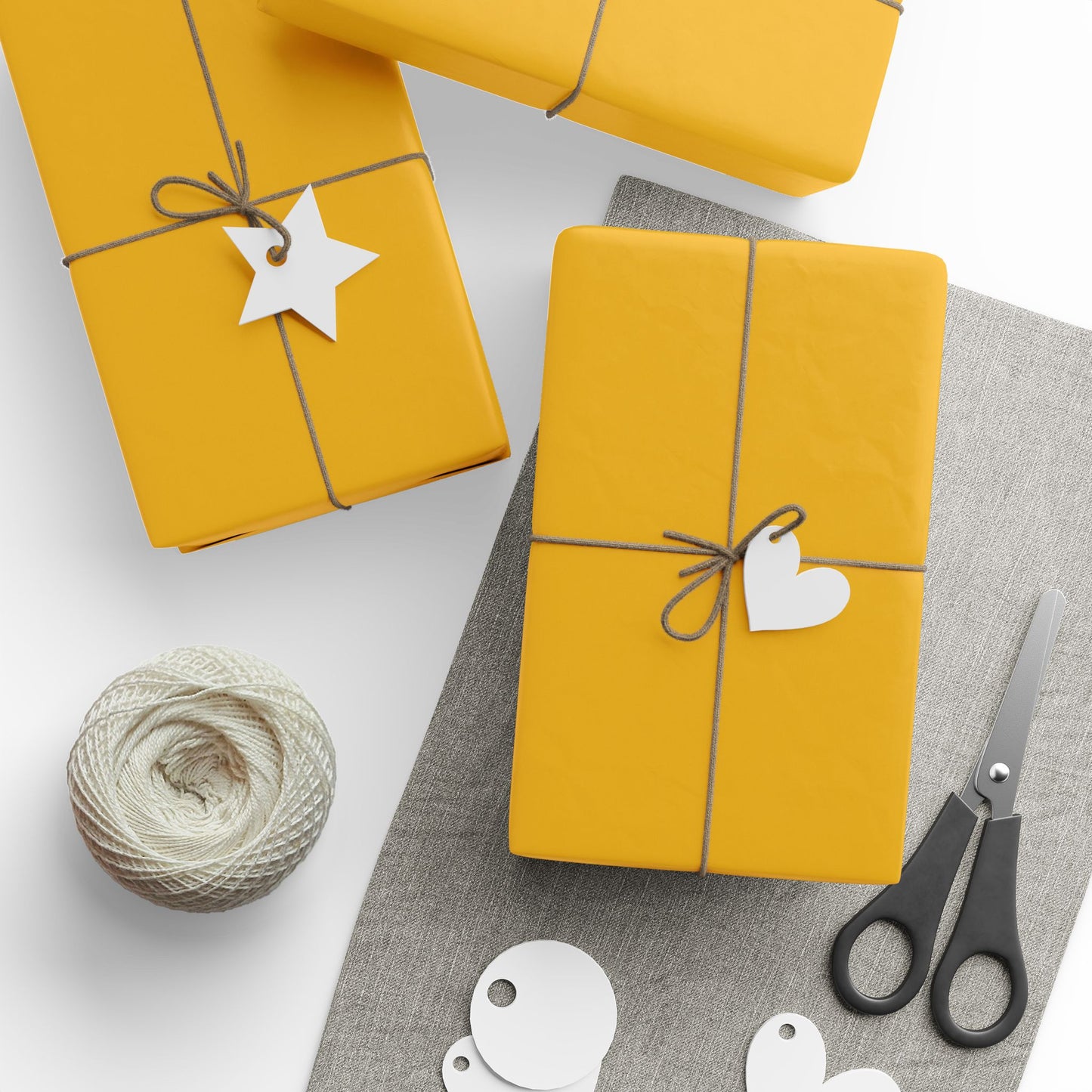 Honey Yellow Wrapping Paper Matte or Glossy Gift Wrap 3 Sizes Fine Art Paper