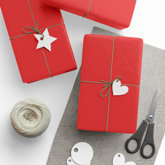 True Red Wrapping Paper Matte or Glossy Gift Wrap 3 Sizes Fine Art Paper