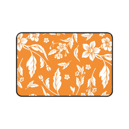 Tangerine Floral Desk Pad (12x18, 12x22 or 16x32)