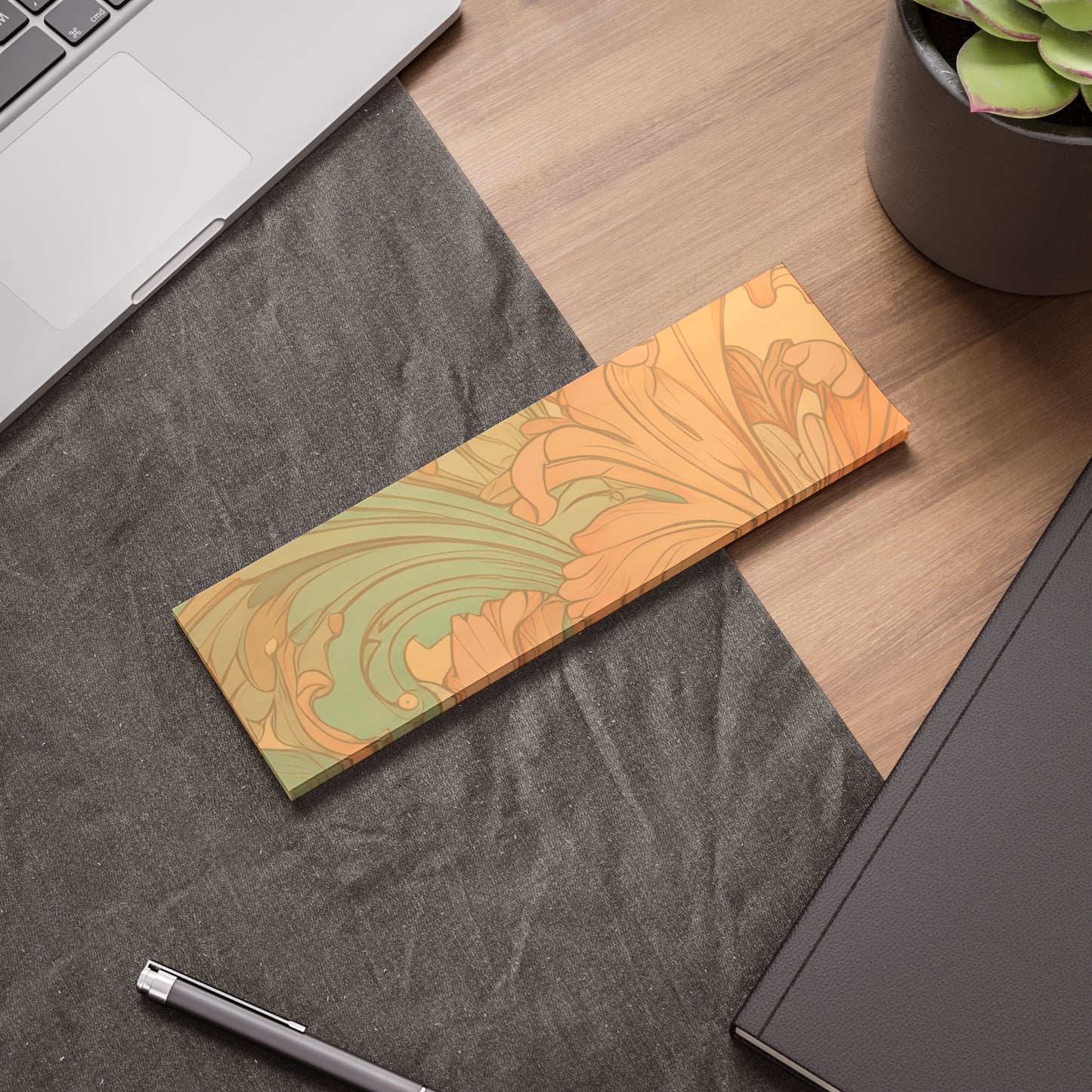 Coral Flourish Sticky Notes Floral Post It Notes (7 Sizes)