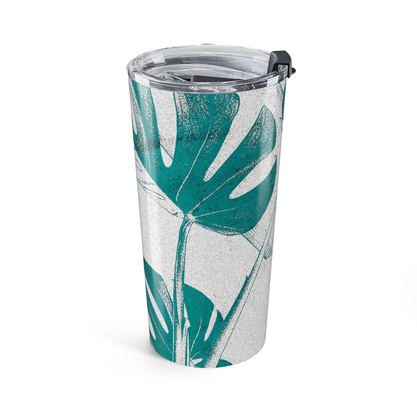 Monstera Leaf Deep Aqua 20 oz Tumbler