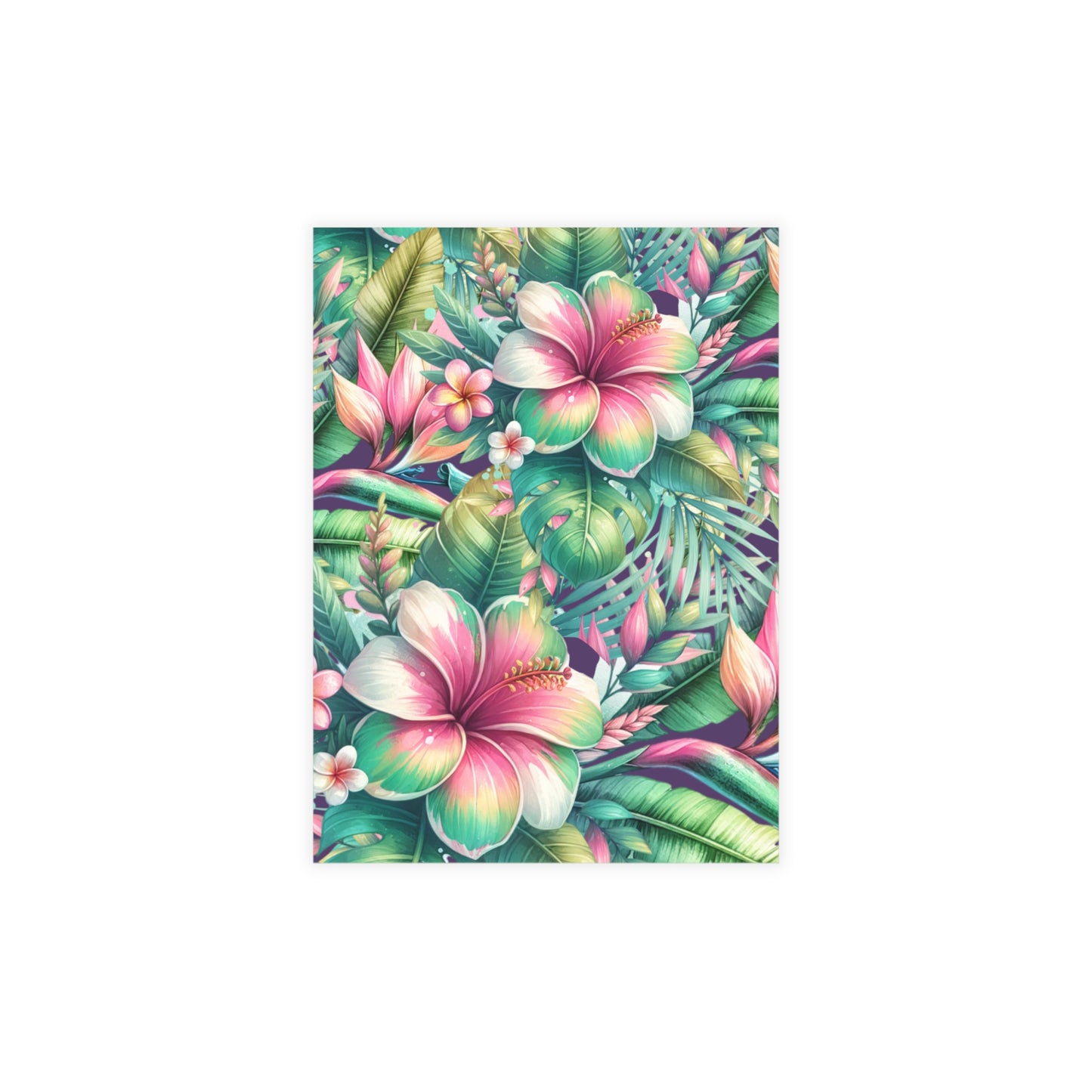 Paradise in Full Bloom Postcard Tropical Floral Botanical Postcards (30, 40 or 50)