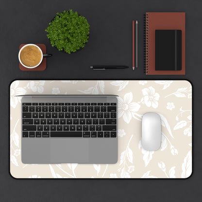 Cream Latte Floral Desk Pad (12x18, 12x22 or 16x32)