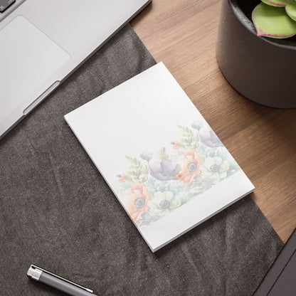 Decorated Floral Sticky Notes Botanical Floral Post It Notes (7 Sizes)