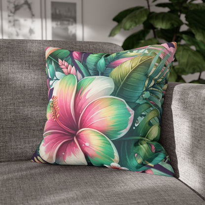 Paradise in Full Bloom Canvas Pillow Cover 20x20