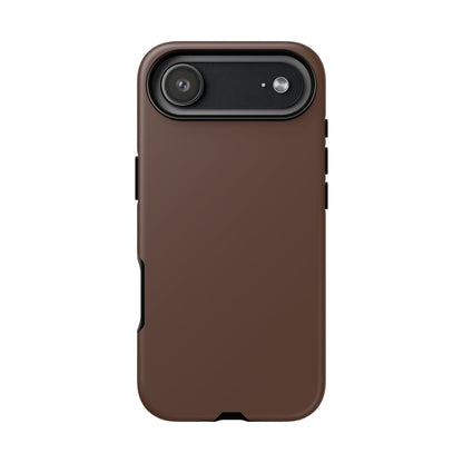 Chocolate Brown Tough Cell Phone Case Matte or Glossy Protective Case iPhone Samsung