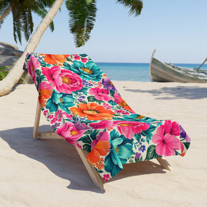 Dreamy Floral Beach Towel 36 x 72 Floral Pool Towel