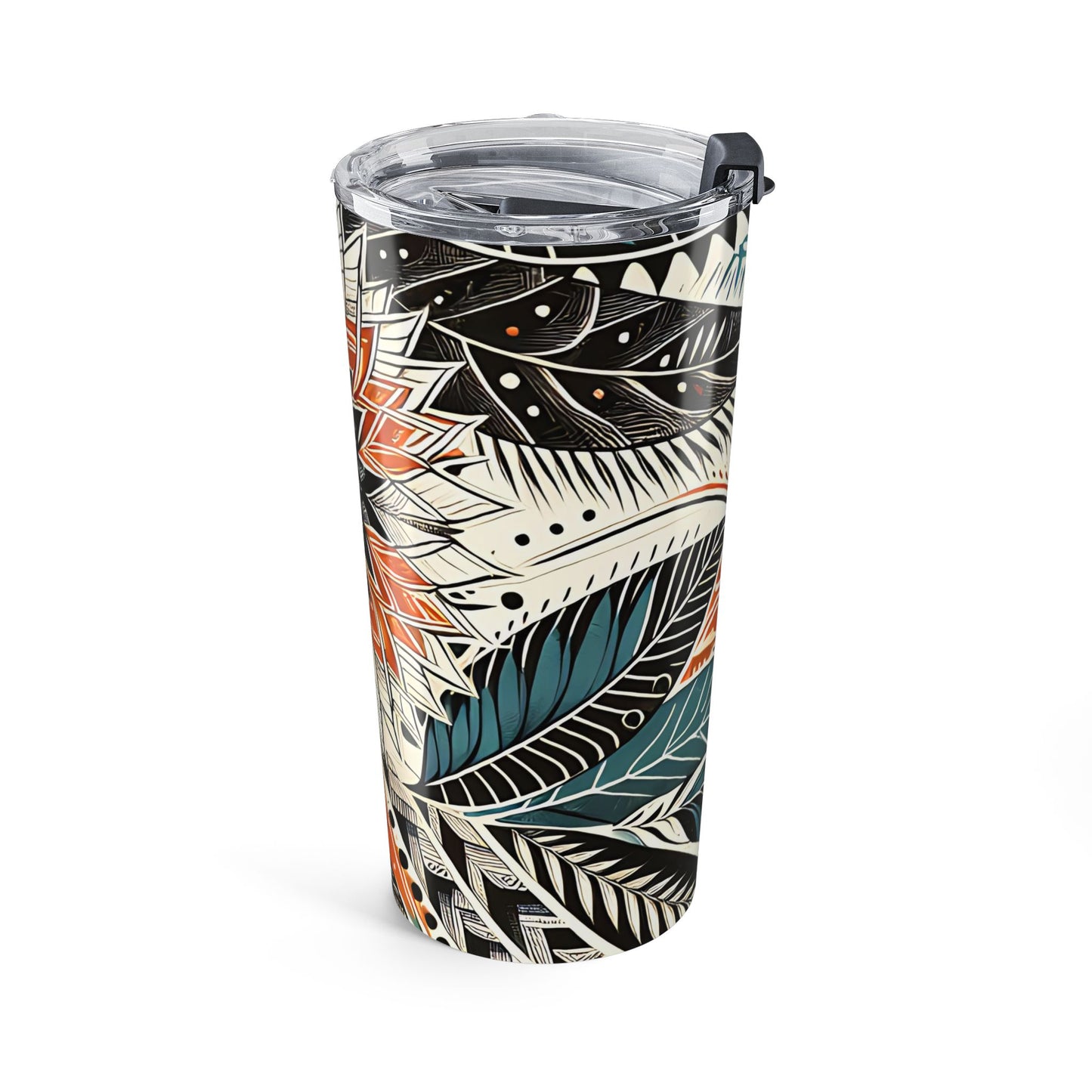 Botanical Leaves Blue 20 oz Tumbler
