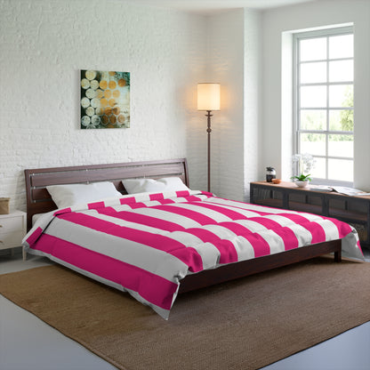 Pink Stripe Comforter Pink and White Striped Comforter Bedding