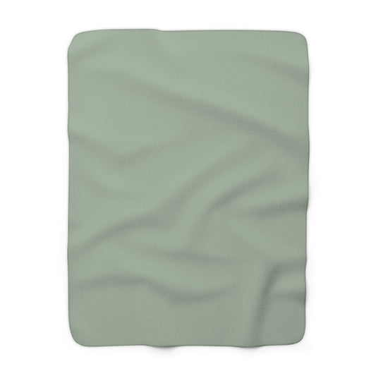 Sage Sherpa Fleece Blanket Cozy Plush Throw 3 Sizes Soft Warm Blanket