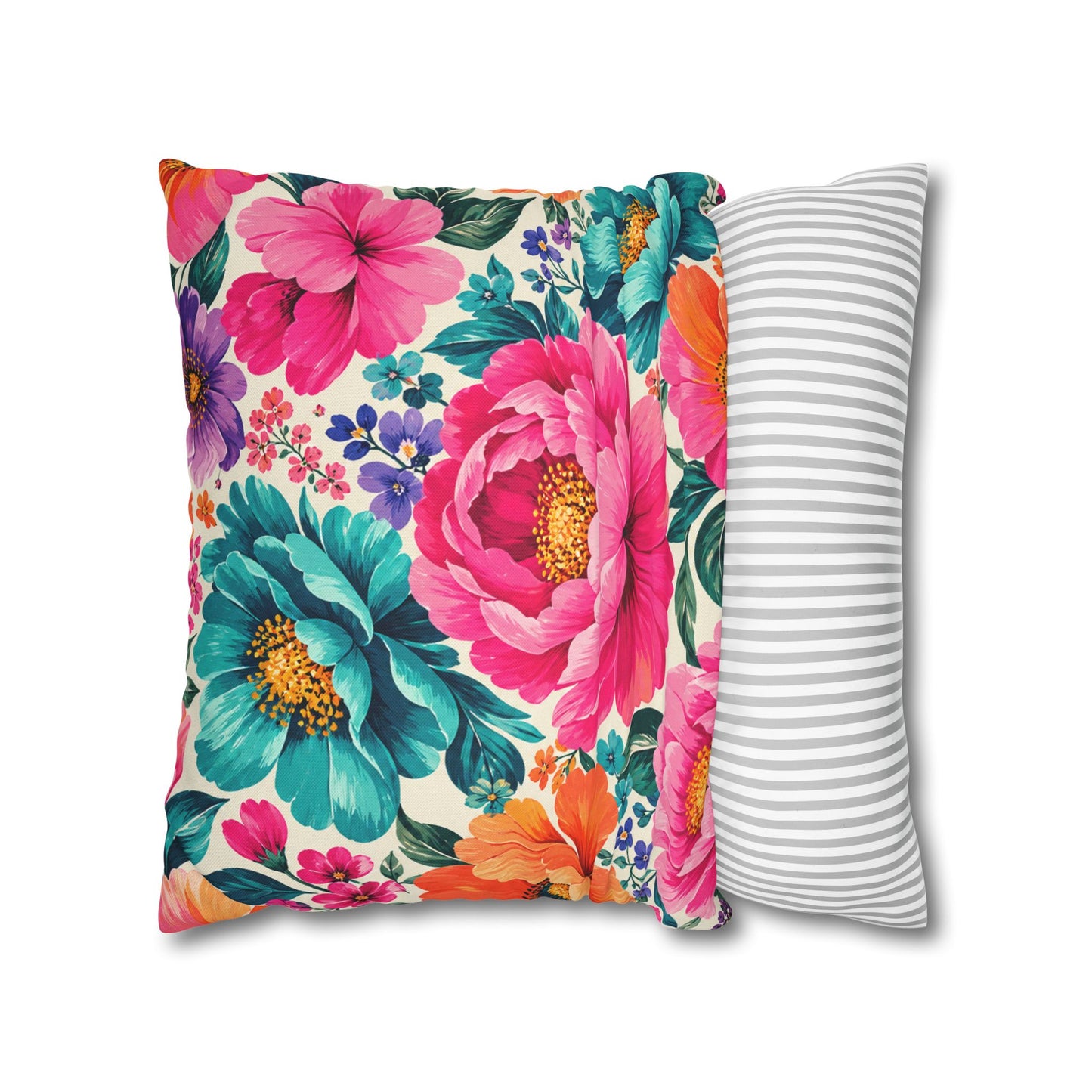 Dreamy Floral Square Pillowcase 18 x 18 Floral Pillow Cover