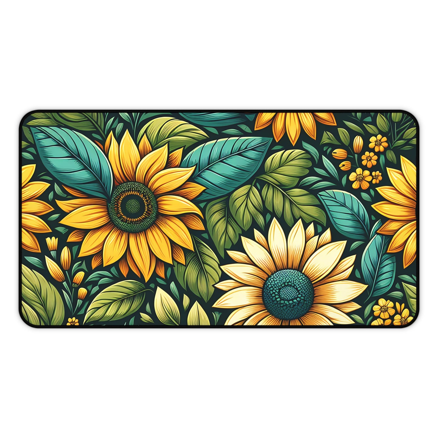 Sunflower Grove Desk Pad