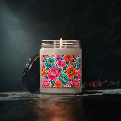 Dreamy Floral 9oz Soy Candle Floral Decor Candle