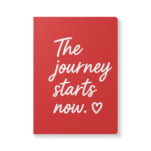 True Red The Journey Starts Now A5 Lined Journal