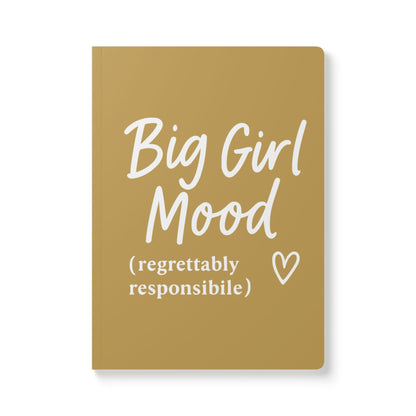 Muted Gold Big Girl Mood A5 Lined Journal
