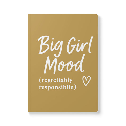 Muted Gold Big Girl Mood A5 Lined Journal