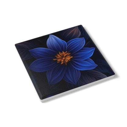 Blue Floral Heaven Ceramic Coaster Botanical Drink Coaster