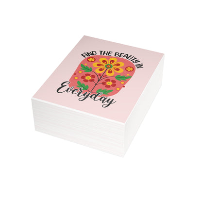 Find the Beauty Postcards Inspirational Floral Postcard Set