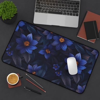 Blue Floral Heaven Desk Pad